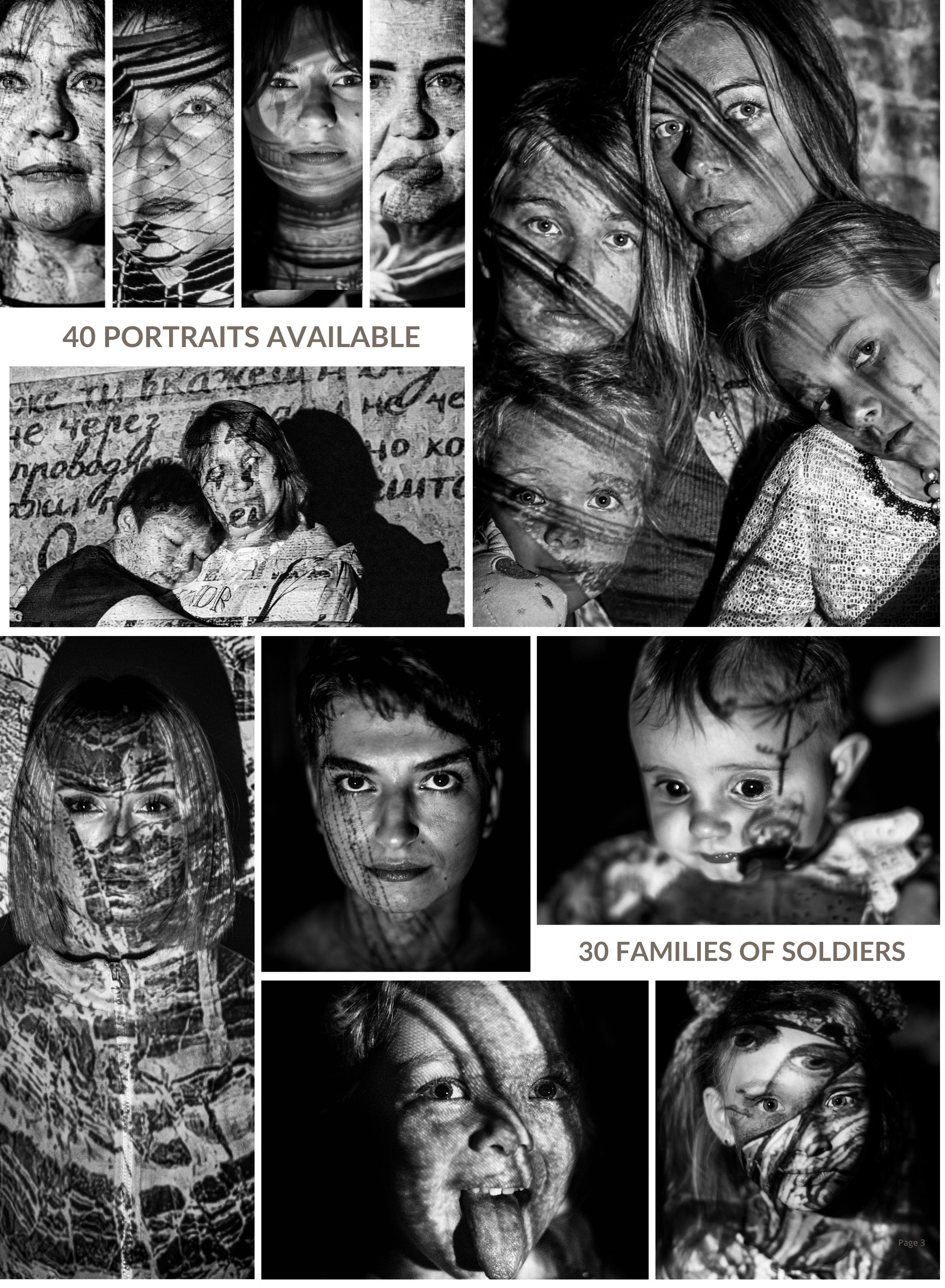 40 portraits available, 30 families of soldiers